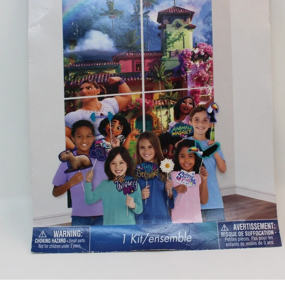 Disney Encanto Backdrop with Props Kids OS Multicolor New Party Photo Kit